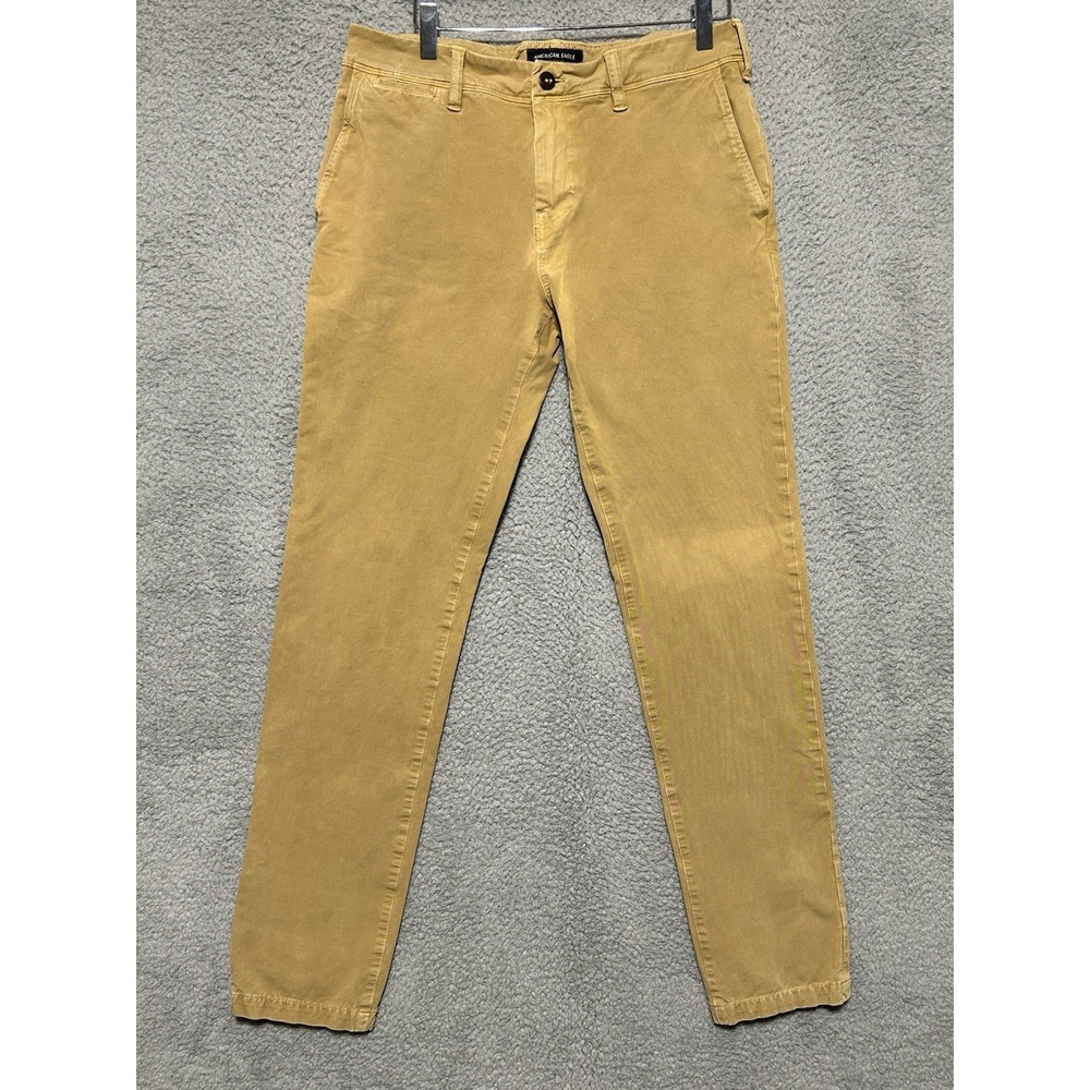 American Eagle Pants Men's 30x34 Brown Slim Fit 360 Extreme Flex‎ Chino Casual